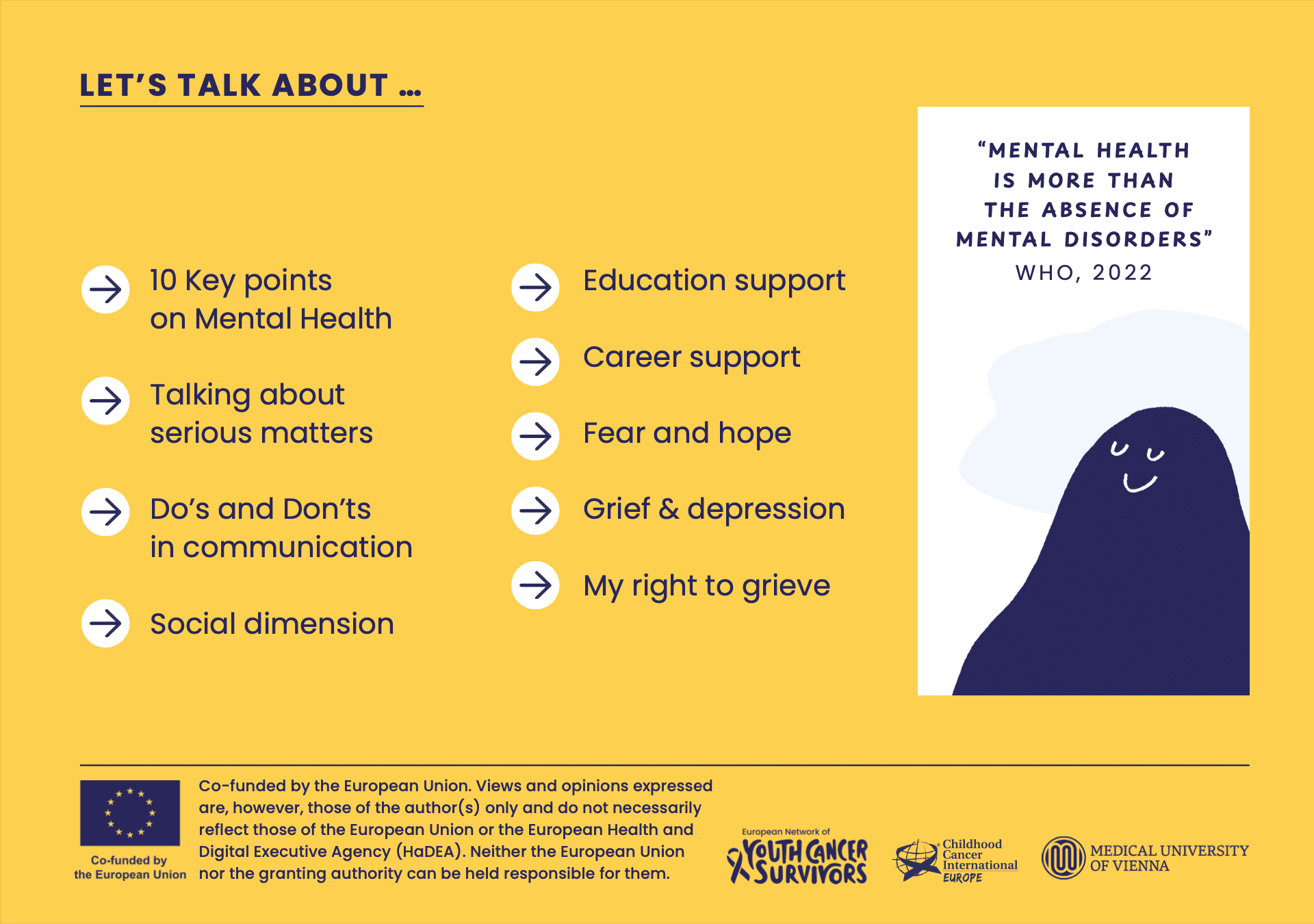 Mental Awareness and guidance cancer survivorship