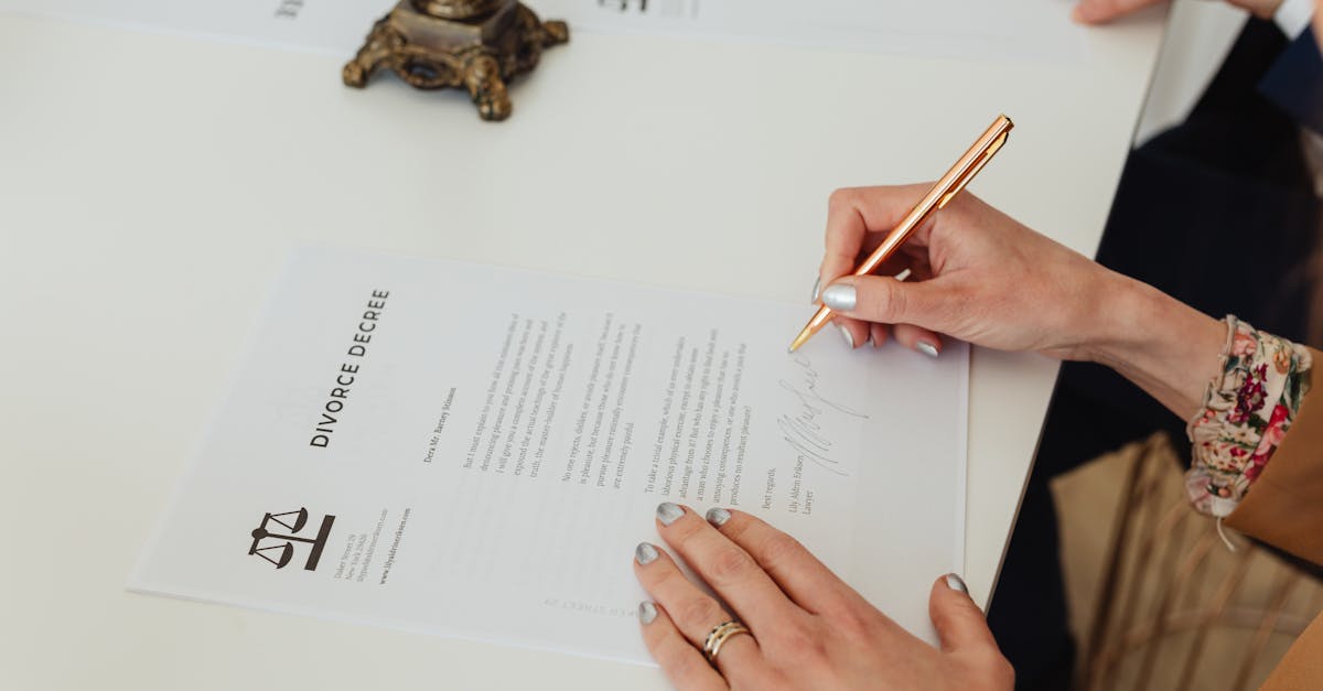 A person signing a legal document