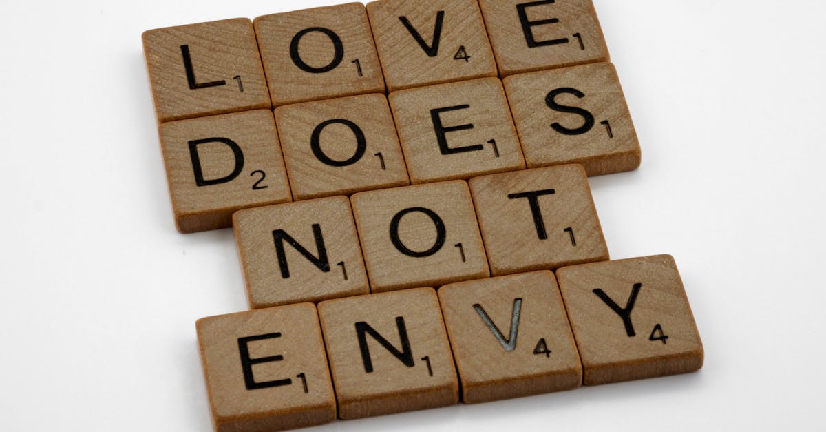 Un aranjament de piese Scrabble care scrie