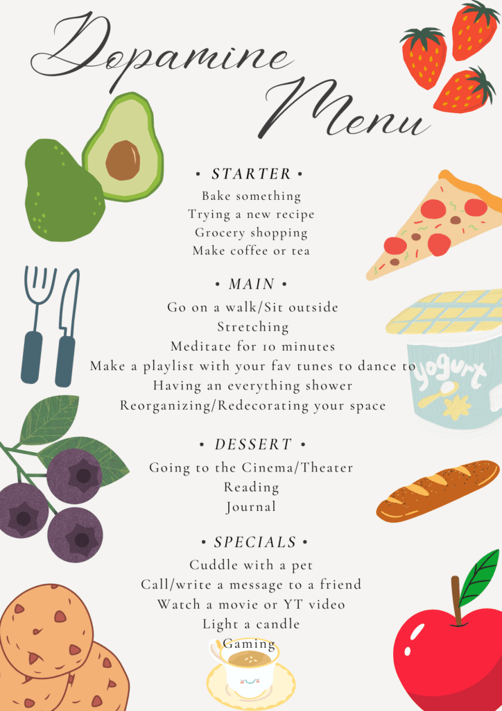 Dopamine Menu Small Wins Event